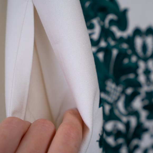 Stella McCartney White Silk Wool Mini Dress Embroidered Hearts - Picture 14 of 16